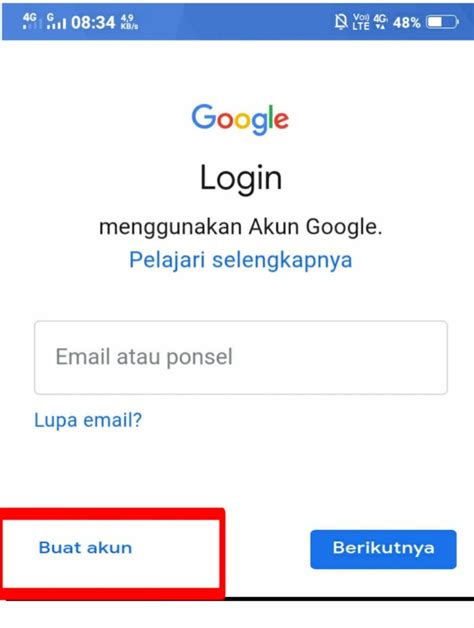 bikin|Membuat Akun Google